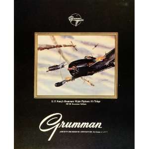  1945 Ad Grumman Night Fighter Aircraft WWII Warplanes Navy 