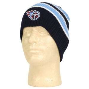    Tennessee Titans Wide Stripe Knit Hat / Beanie: Sports & Outdoors