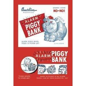  Vintage Art Alarm Piggy Bank   21641 7