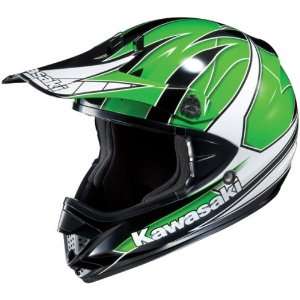  HJC CL X5N Kawasaki KX5 Helmet   Medium/Green Automotive