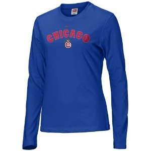  Nike Chicago Cubs Royal Blue Ladies Classic Logo Long 