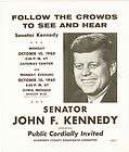 1960 John F Kennedy Presidential Campaign Advertisement​.
