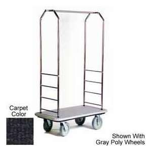  Easy Mover Bellman Cart Stainless Steel, Black Carpet 