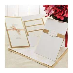  Ivory & Copper Pocket Folder Invitations Kit Kitchen 