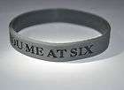YOU ME AT SIX (YMAS)   Grey with Black Silicone Wristband/Bracelet