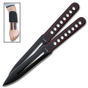   Throwing Knife Set   2 Knives with Wrist Sheath