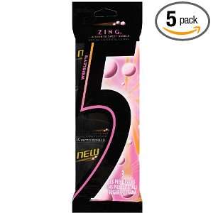 Wrigleys Gum 5   Zing, 3 Count Package (Pack of 5)  