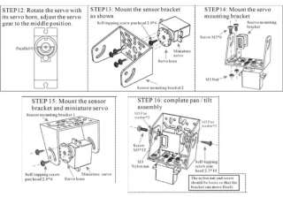 Servo Motor Support, Bracket (Two DOF, COLOR)  