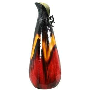  Pinnacle Strategies B92270 UKPS Orange Metal Vase: Patio 