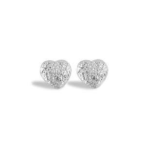    Solid .925 Sterling Silver Small Heart Stud Earrings Jewelry