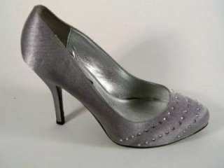 Nina Yelena Satin Heels Pumps Evening Shoes $99 Rhinestones Size 10 