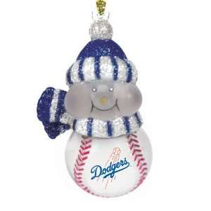 Pack 4 MLB Los Angeles Dodgers LED Lighted Baseball Snowmen Christmas 
