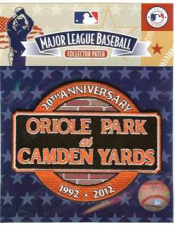   Orioles Camden Yards 20th Anniversary Logo Patch 100% Authentic  