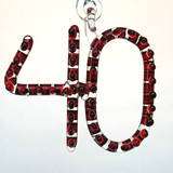 40th Fortieth Ruby Anniversary Wedding Cake Top Topper  