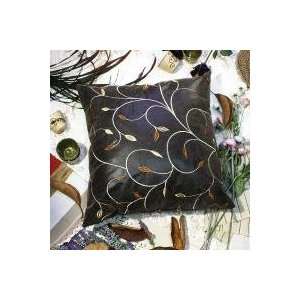Chocolate Gold Vine] Decorative Pillow Cushion / Floor Cushion (23.6 