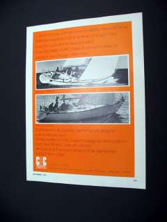 Yachts 61 & 43 Yacht sailboat boat 1971 print Ad  