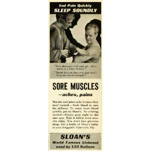 1933 Ad Sloans Liniment Pain Relief Liquid Sore Muscles Health 