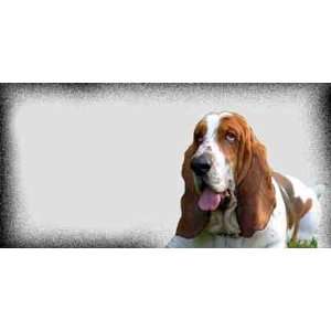  Airbrushed License Plates   Basset Hound License Plate 