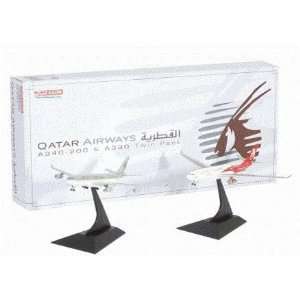  Dragon Wings A 340 & A330 Qatar Model Twin Pack 