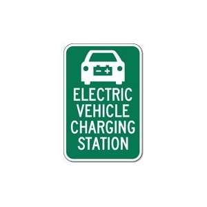  Electric Vehicle Charging Station Sign   12x18: Home 