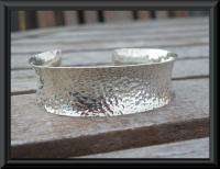 Hammered Sterling Silver 925 Cuff Bracelet Taxco Mexico  