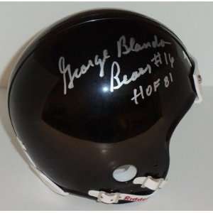  George Blanda Autographed/Hand Signed Chicago Bears Mini 