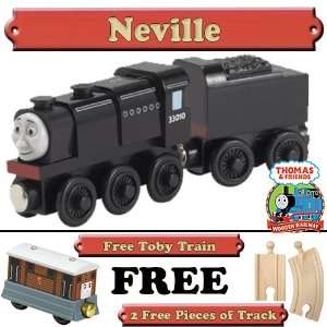   Wooden Train Set   Free 2 Pieces of Track & Free Toby Train Toys