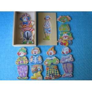  Wooden Puzzle Play Box Set   Clown Toys & Games