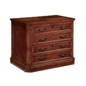   Drawer Lateral Wood File Cabinet in Medium Walnut: Office Products