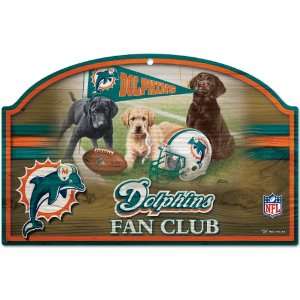  Wincraft Miami Dolphins Wood Sign: Sports & Outdoors