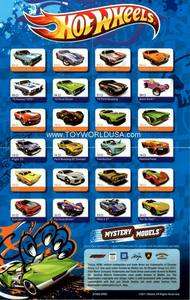 2012 Hot Wheels Mystery Car Models Miniposter Checklist 2nd Release 