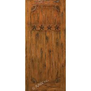 SW 74 36x96 Knotty Alder Decoratively Carved V Groove Plank Styled 