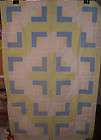 Pastel and White Log Cabin Barn Raising Quilt Top #3
