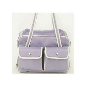  New Boarding Bag Pet Tote Lavender High Sheen Polyester 
