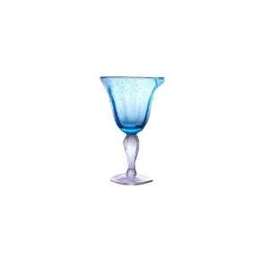  Abigails Sea Blue 12 Ounce Wine Glass with Bubbles