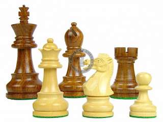 Wooden Chess Set Pieces Sovereign Staunton Golden Rosewood 3.25   2 