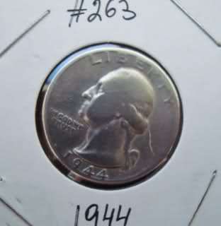 1944 Washington Quarter US 25 Cent Coin Silver  