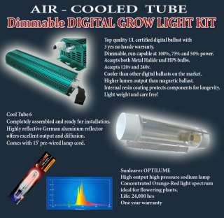 Digital 1000 watt HPS GROW LIGHT COOLTUBE cool tube  