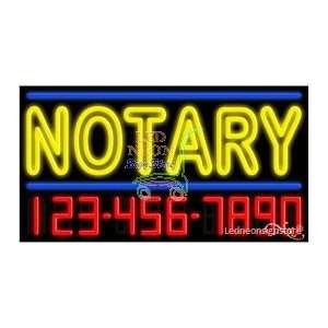  Notary Neon Sign 20 Tall x 37 Wide x 3 Deep Everything 
