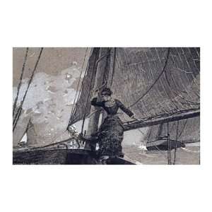 Yachting Girl by Winslow Homer. size 34 inches width by 22.75 inches 