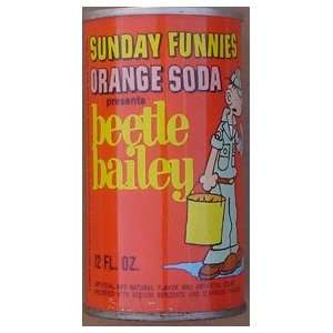    Beetle Bailey Sunday Funnies Empty Orange Soda Can 