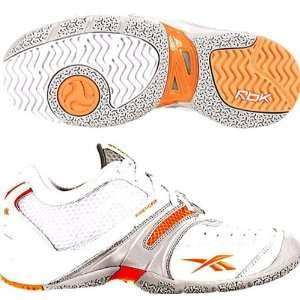  Reebok Womens KFS Out Aced Tennis Shoe (White/ Orange 