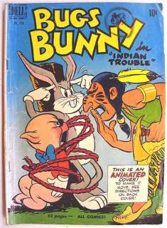 1950 BUGS BUNNY Comic INDIAN TROUBLE Four Color # 289  