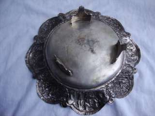 FINEST MUSEUM QUALITY ANTIQUE PERSIAN SHIRAZ ISLAMIC SOLID SILVER TRAY 