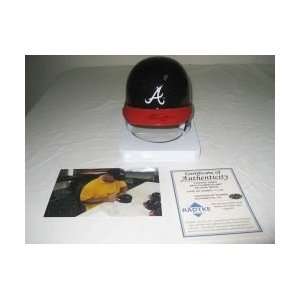  Chipper Jones Signed Braves Mini Batting Helmet Sports 