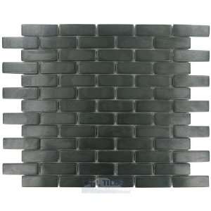  Modern mosaics   7/8 x 2 1/2 metal tile in black metal 