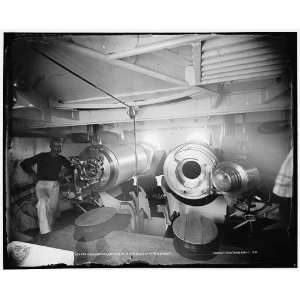  U.S.S. Oregon,breech of 13 inch guns in after turret