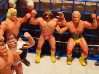 Vintage 1980s WWF Wrestling SuperStars RING & HUGE LOT of 21 Figures 