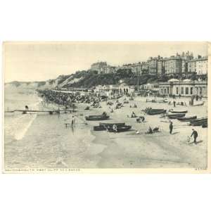 1920s Vintage Postcard The West Cliff and Sands Bournemouth England UK