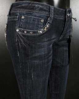 NWT Womens LA IDOL Skinny Jeans DANGLING CRYSTAL ACCENTS 1972NR 